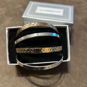 New Set of 4 Liz Claiborne Bracelets—Gold & Silver